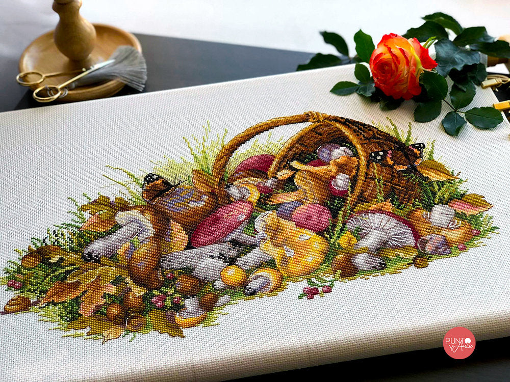 K-127 Still Life with Mushrooms - Merejka - Cross stitch kit