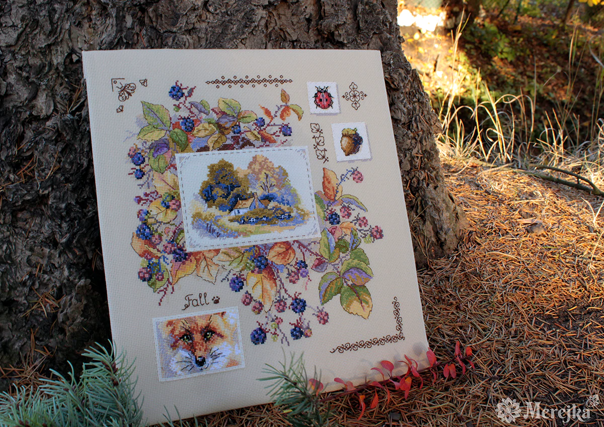Cross stitch kit "Autumn Sampler" by Merejka - K-131