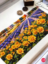 Merejka Cross Stitch Kit - K-179 Lavender and Sunflower Fields