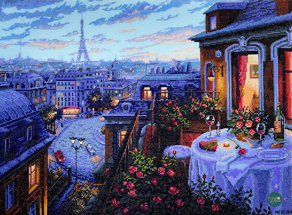 Paris Evening Deja Vu. Eiffel - K-188 Merejka - Cross stitch kit