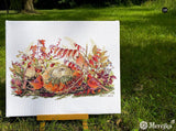 Cross Stitch Kit "Rhapsody in Red" by Merejka - K-190