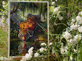 Cross Stitch Kit Aurora's Garden - Tiger - Merejka K-209