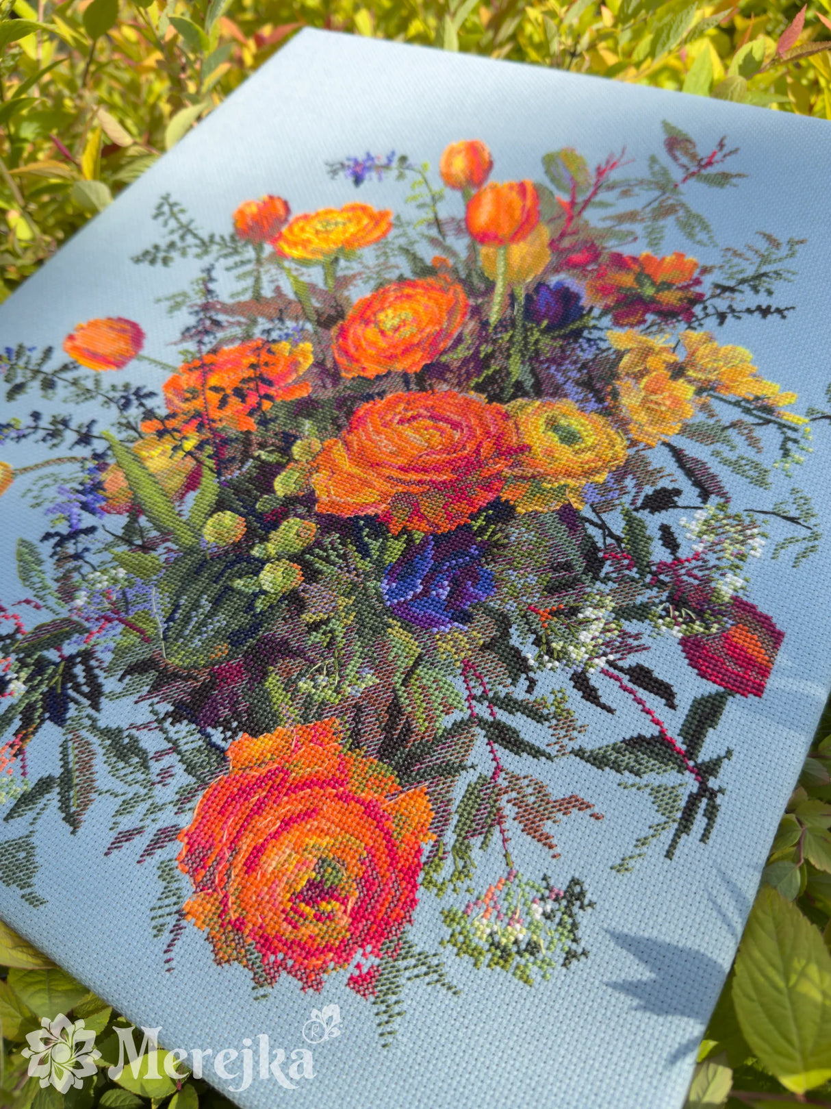 Kit de Punto de Cruz Merejka – Sunlit Petals K-270