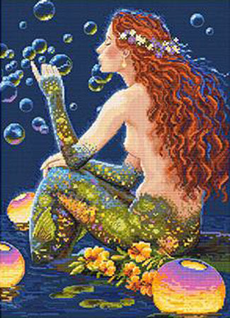 Cross Stitch Kit - Mermaid Bubbles - Merejka K-46