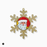 Flocon de neige. Père Noël - Wizardi - Kit de point de croix KF022/10-1