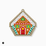 Maison en pain d'épices de Noël - Wizardi - Kit de point de croix KF022/12-2