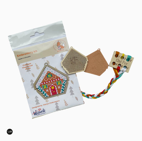 Christmas Gingerbread House - Wizardi - Cross stitch kit KF022/12-2