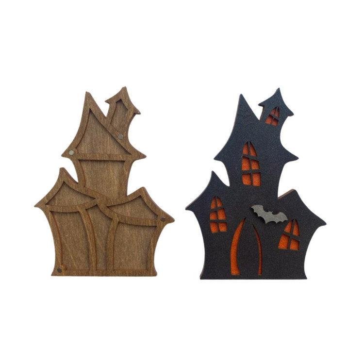 Vista adicional de Organizador de abalorios Wizardi KF027/40 Haunted House. Organizador de abalorios de madera Wizardi