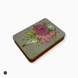 Wooden needle case. Gray - Wizardi KF056/2