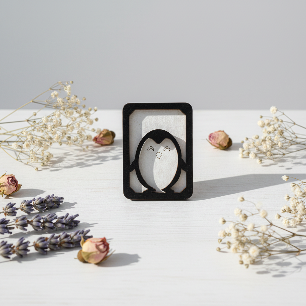 Wooden needle case with magnets - Wizardi KF056/26