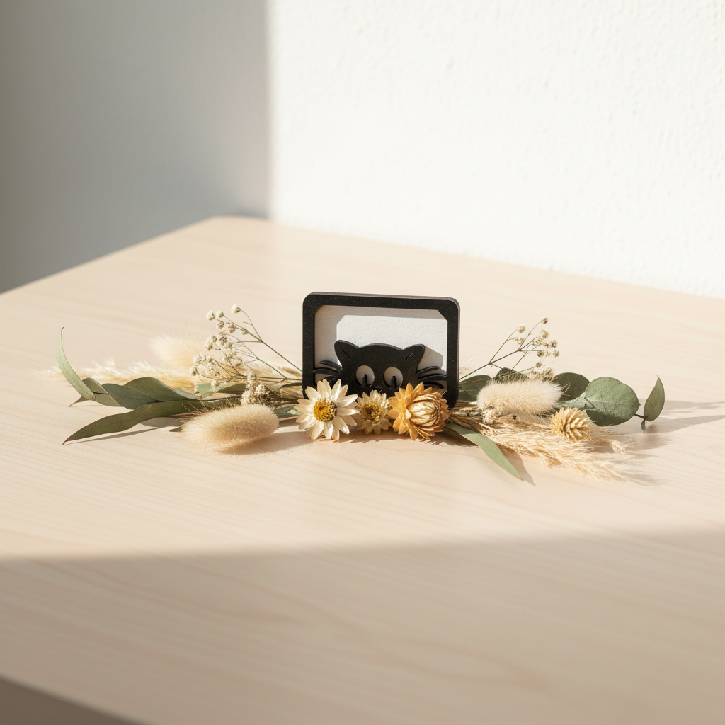 Wooden needle case with magnets - Wizardi KF056/28