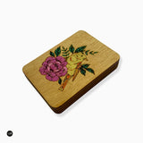 Wooden needle case. Bird - Wizardi KF056/4