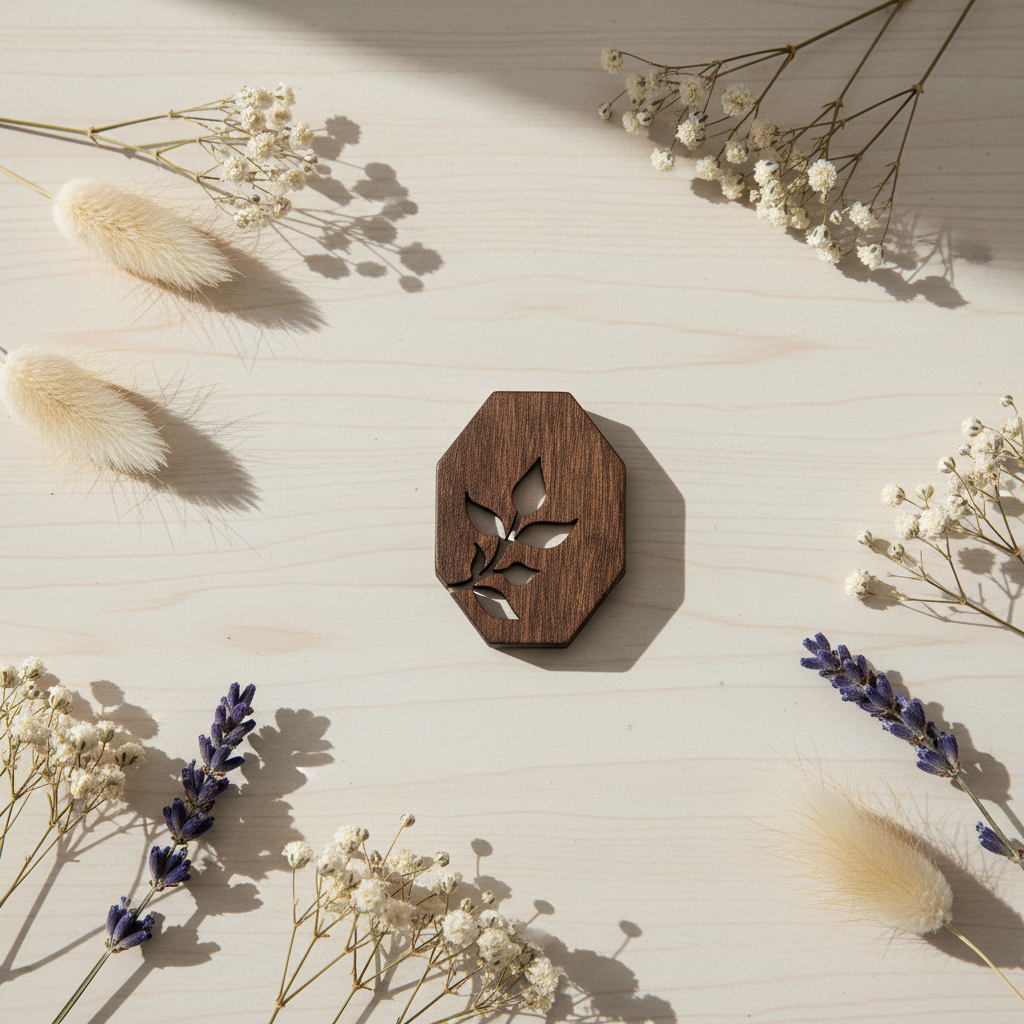Branch. Wooden needle case with magnets - Wizardi KF056/52