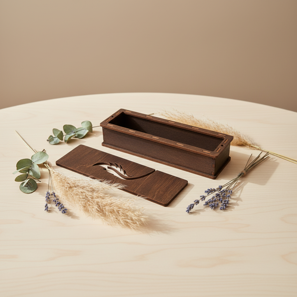 Feather. Cajita Organizadora de Madera - Wizardi KF057/51