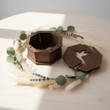 Hummingbird. Wooden Organizer Box - Wizardi KF057/64