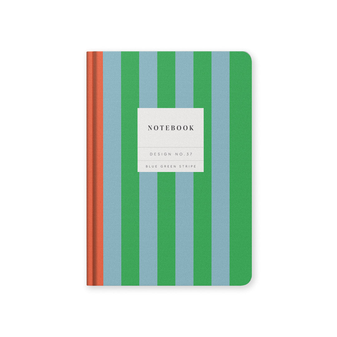 Quaderno Design No.37 Blue Green Stripe Kaleido con copertina rigida (A5) (11434)