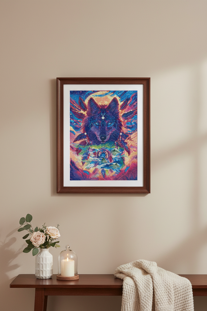 Letistitch Cross Stitch Kit L9976 "Wolf Magic" - Fantasy 21x29 cm