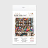 Kit de Punto de Cruz "Cuarto de Costura" P022 de Punto y Arte