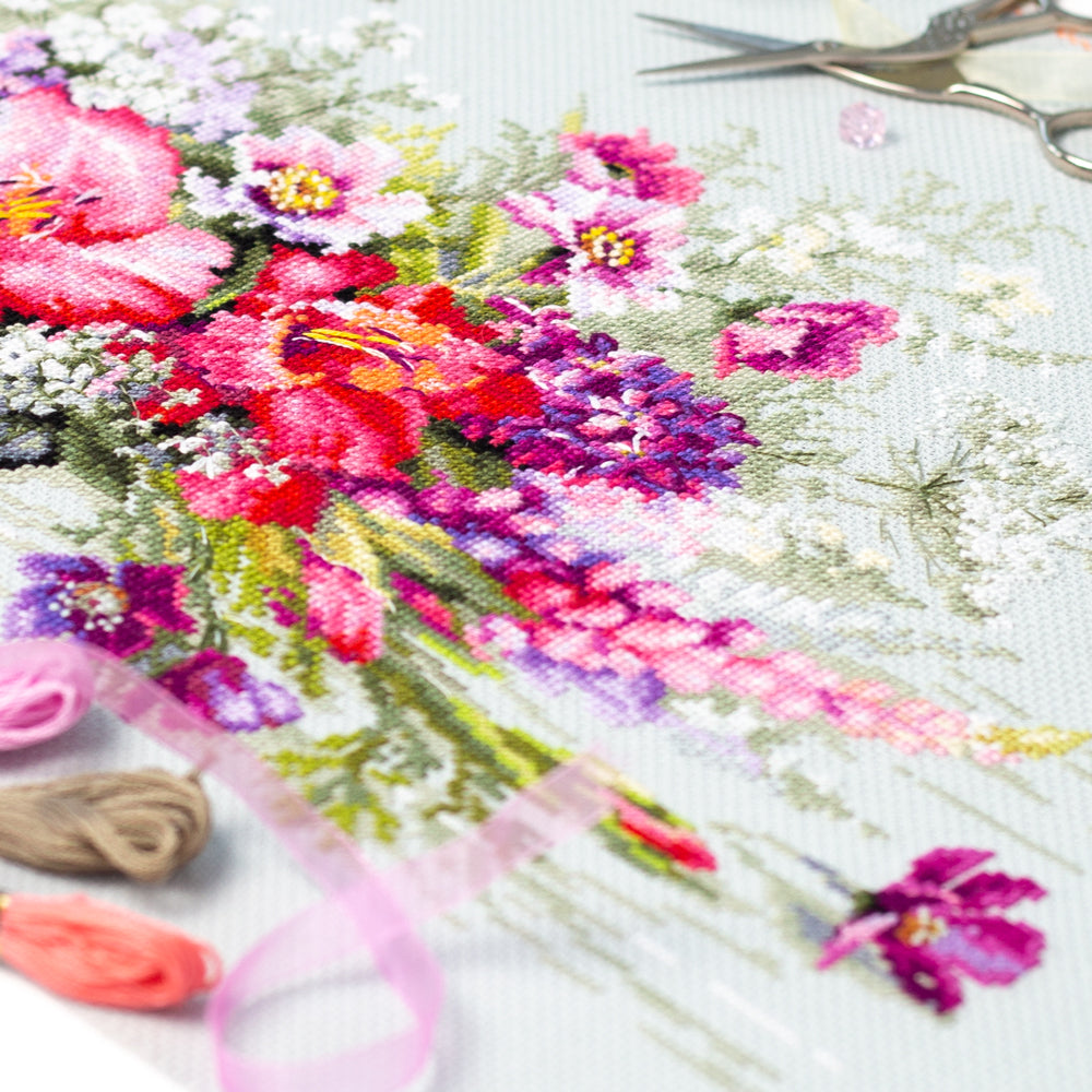 Country Bouquet – Kit de Punto de Cruz Magic Needle 510-228