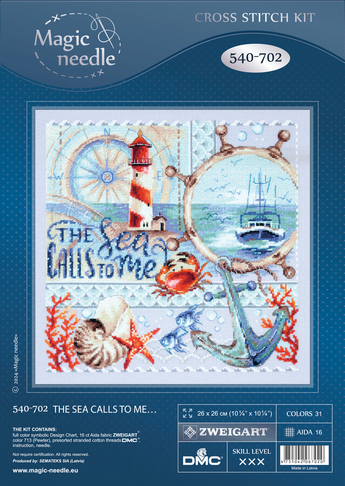 Kit de Punto de Cruz 540-702 “The Sea Calls To Me…”