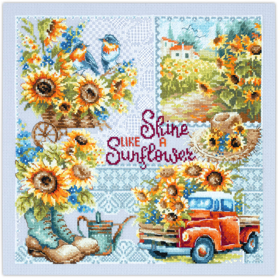 Kit de Punto de Cruz 540-704 “Shine Like a Sunflower!” – Magic Needle