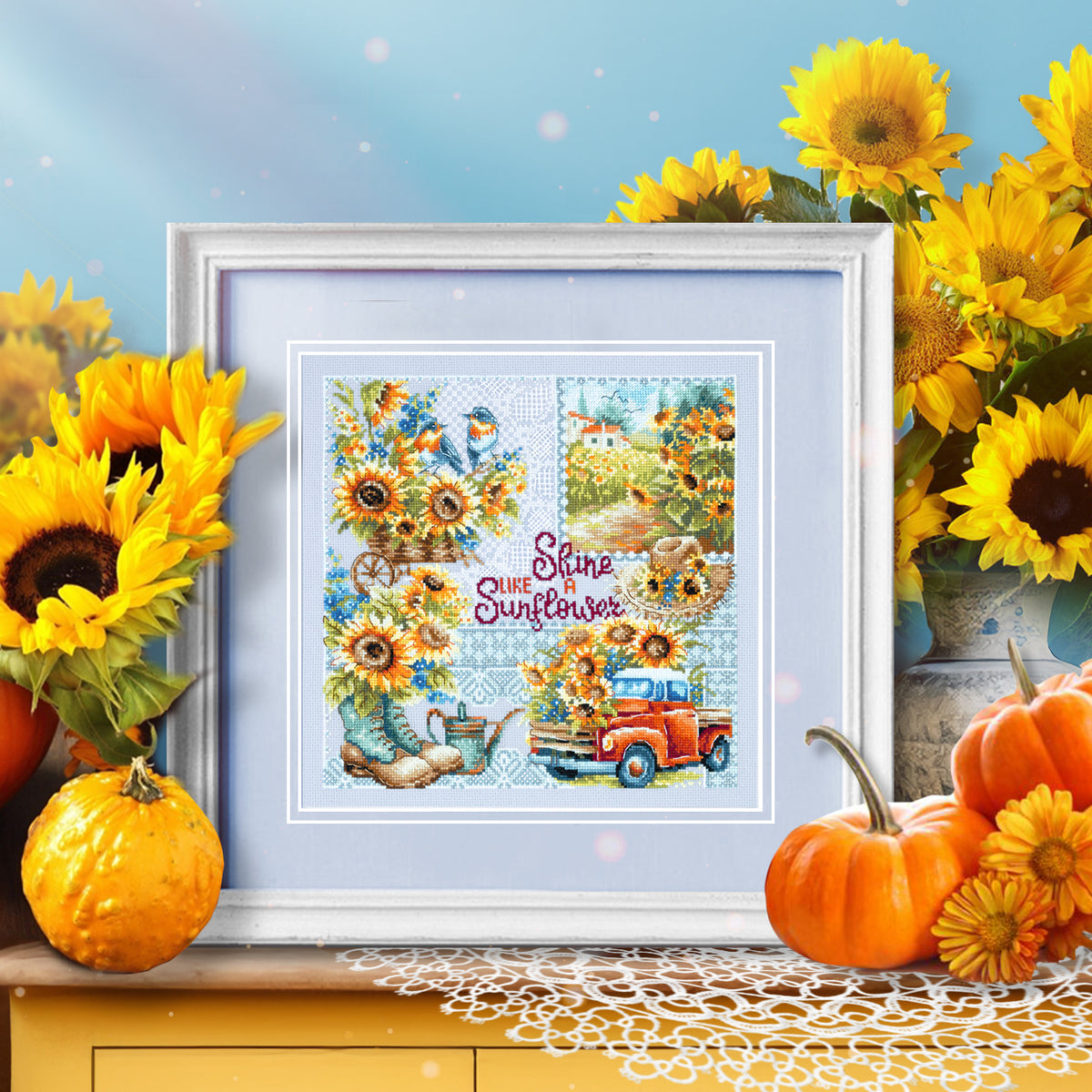 Kit de punto de cruz Magic Needle 540-704 – Shine Like a Sunflower!