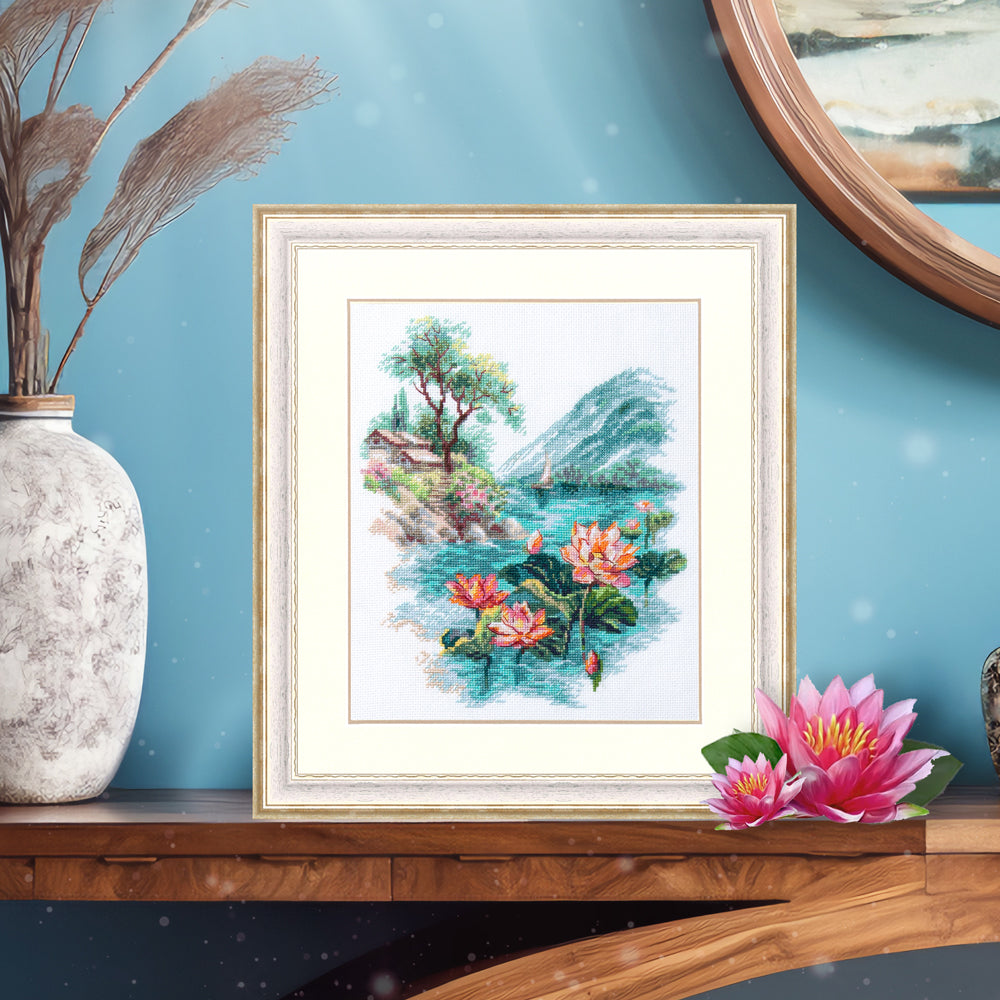 Kit de Punto de Cruz 70-01 “Blooming Lotuses” – Magic Needle