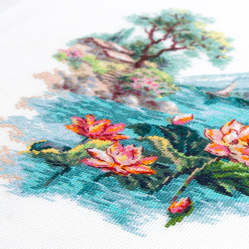 Kit de Punto de Cruz 70-01 “Blooming Lotuses” – Magic Needle