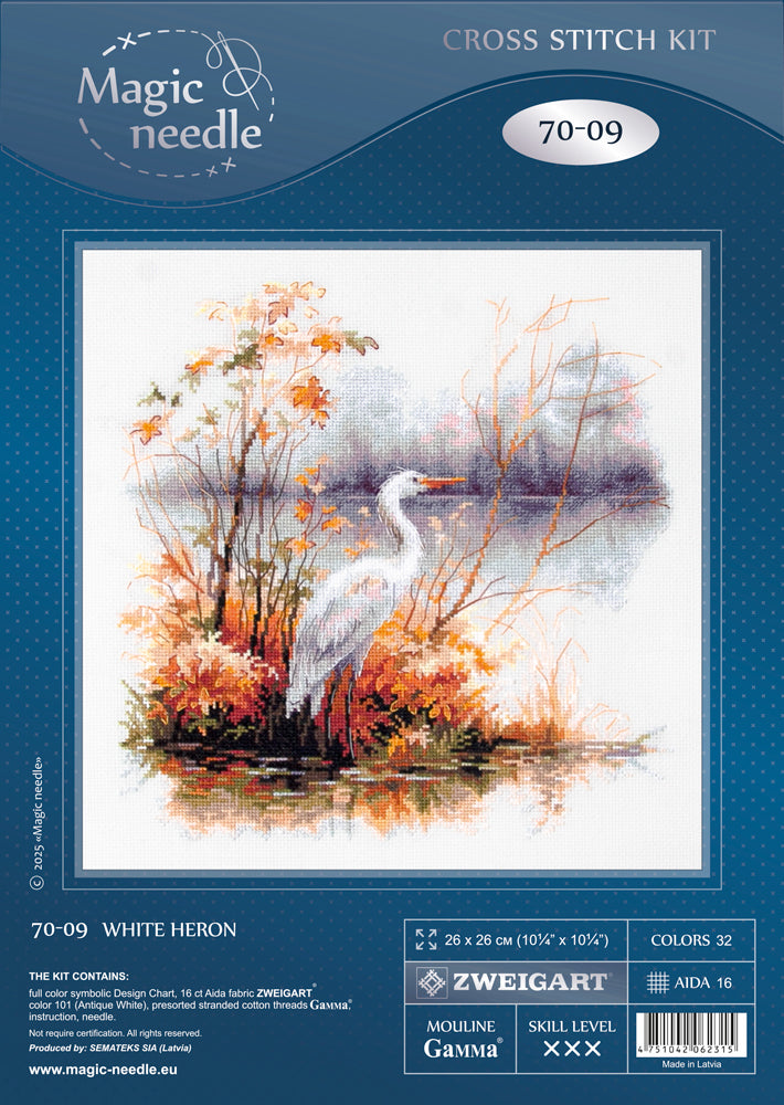 Kit de Punto de Cruz 70-09 “White Heron” – Magic Needle