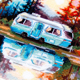 Kit de point de croix 70-11 « Coucher de soleil sur le lac » – Aiguille magique