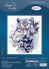 Cross Stitch Kit 70-14 “The White Tiger” – Magic Needle