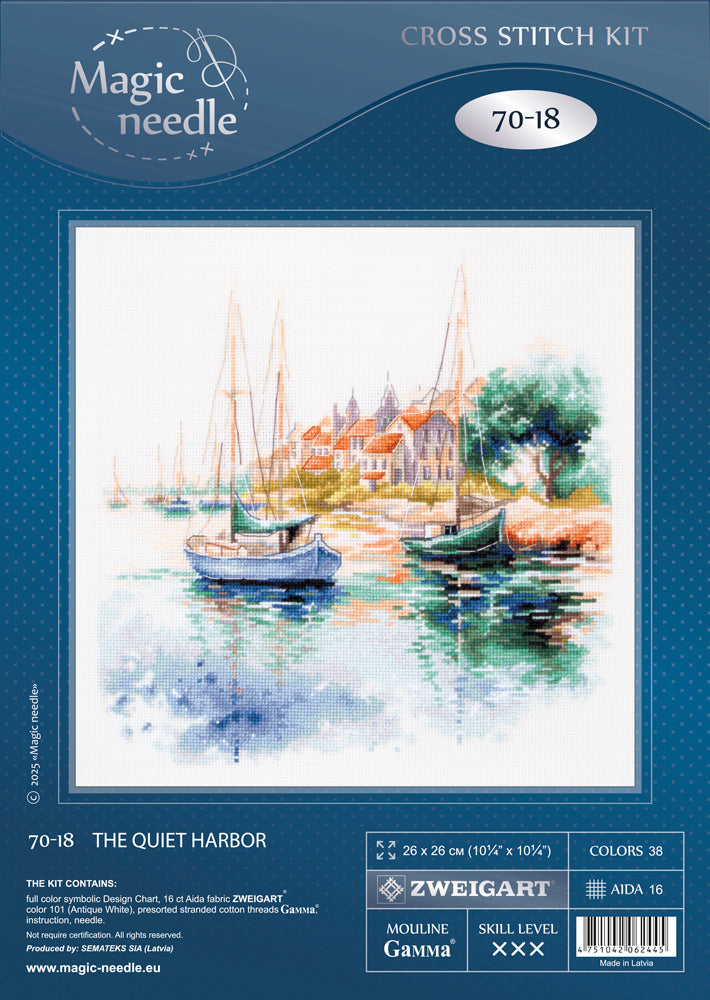 Cross Stitch Kit 70-18 “The Quiet Harbor” – Magic Needle