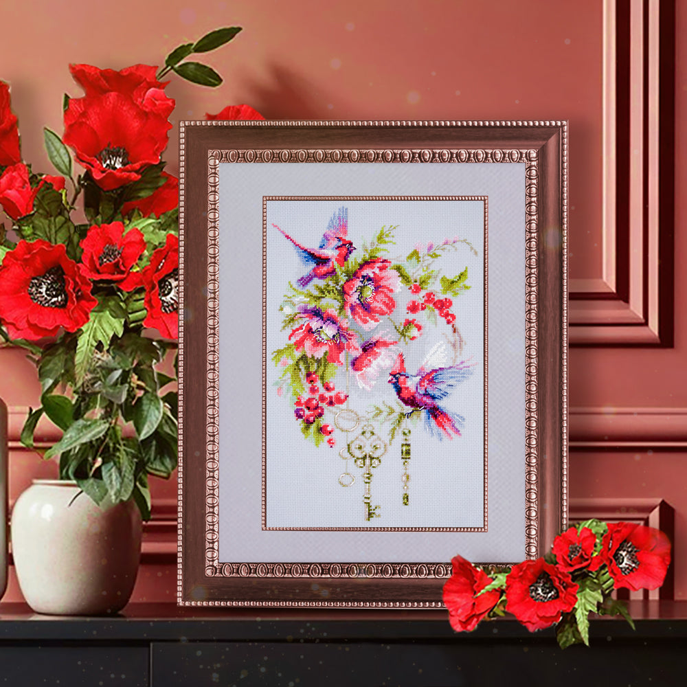 Cross Stitch Kit 70-20 “Keys To Be Happy” – Magic Needle