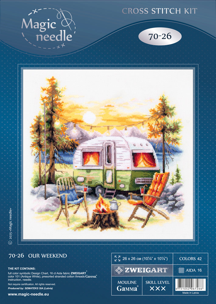 Cross Stitch Kit 70-26 “Our Weekend” – Magic Needle