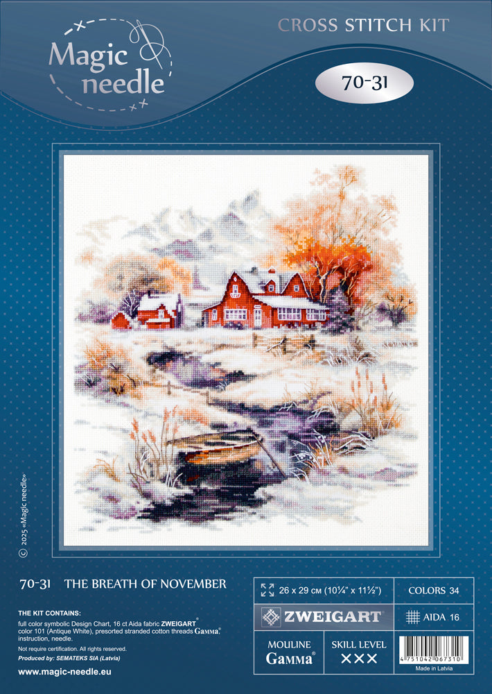Cross Stitch Kit 70-31 “The Breath Of November” – Magic Needle