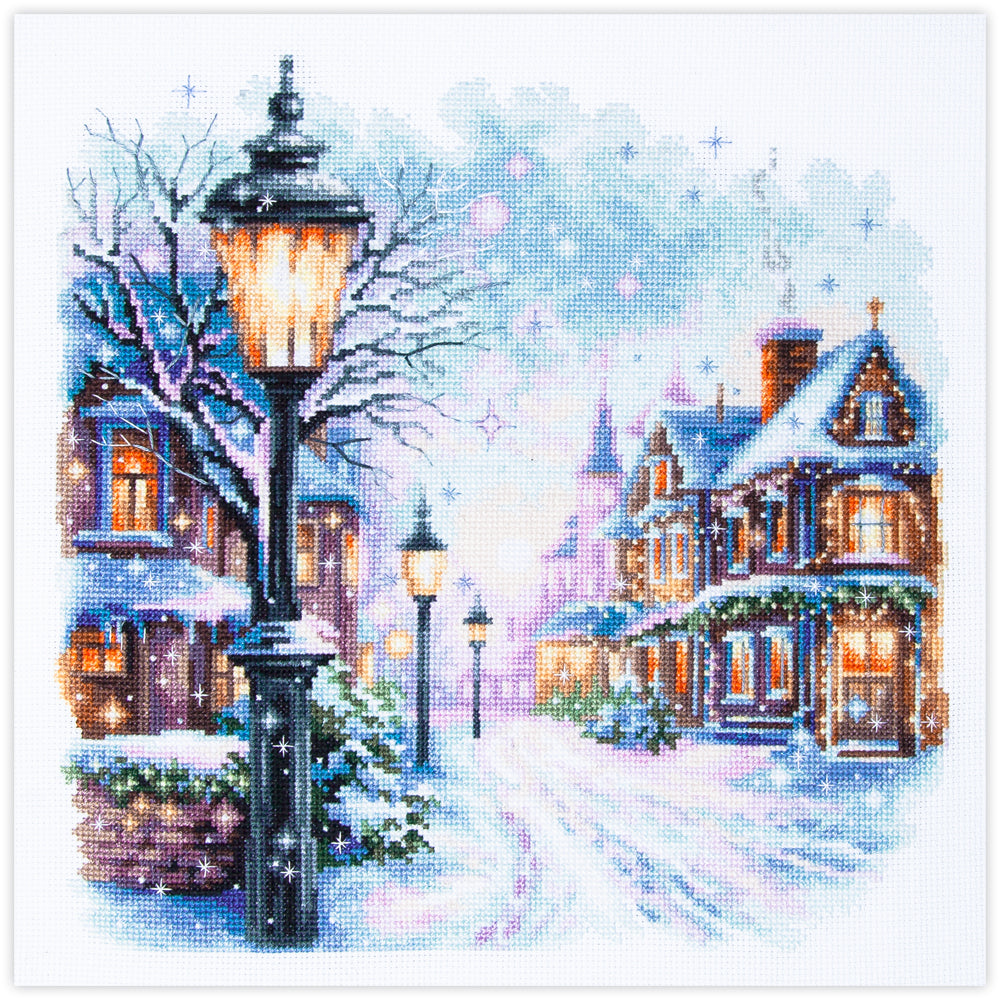 Cross Stitch Kit 70-35 “Snow In The City” – Magic Needle