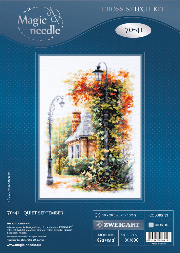 Cross Stitch Kit 70-41 “Quiet September” – Magic Needle