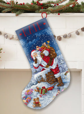 Kit de Punto de Cruz Letistitch L10-001 Silent Night Gift Stocking
