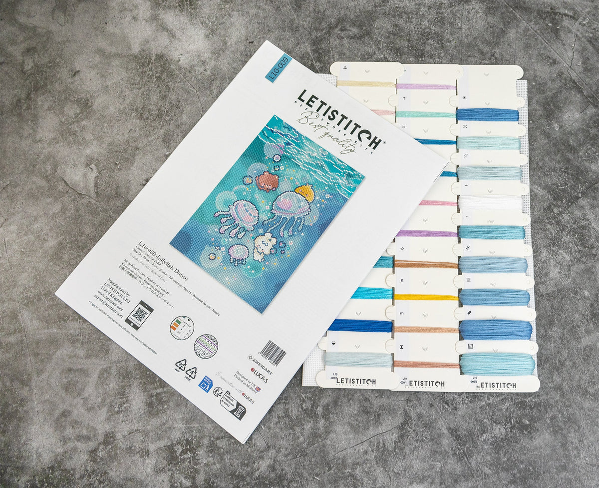 Kit de punto de cruz Letistitch L10-009 Jellyfish Dance - imagen 2