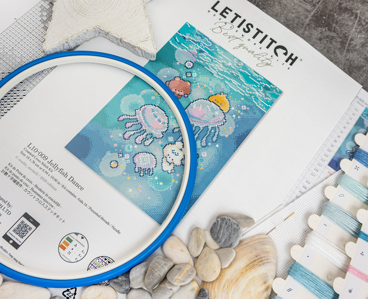 Kit de punto de cruz Letistitch L10-009 Jellyfish Dance - imagen 8