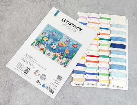 Contenido del kit de punto de cruz Letistitch L10-010 Under the Sea