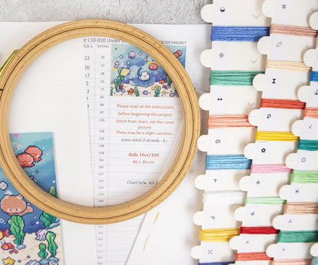 Esquema con bastidor del kit Letistitch L10-010 Under the Sea