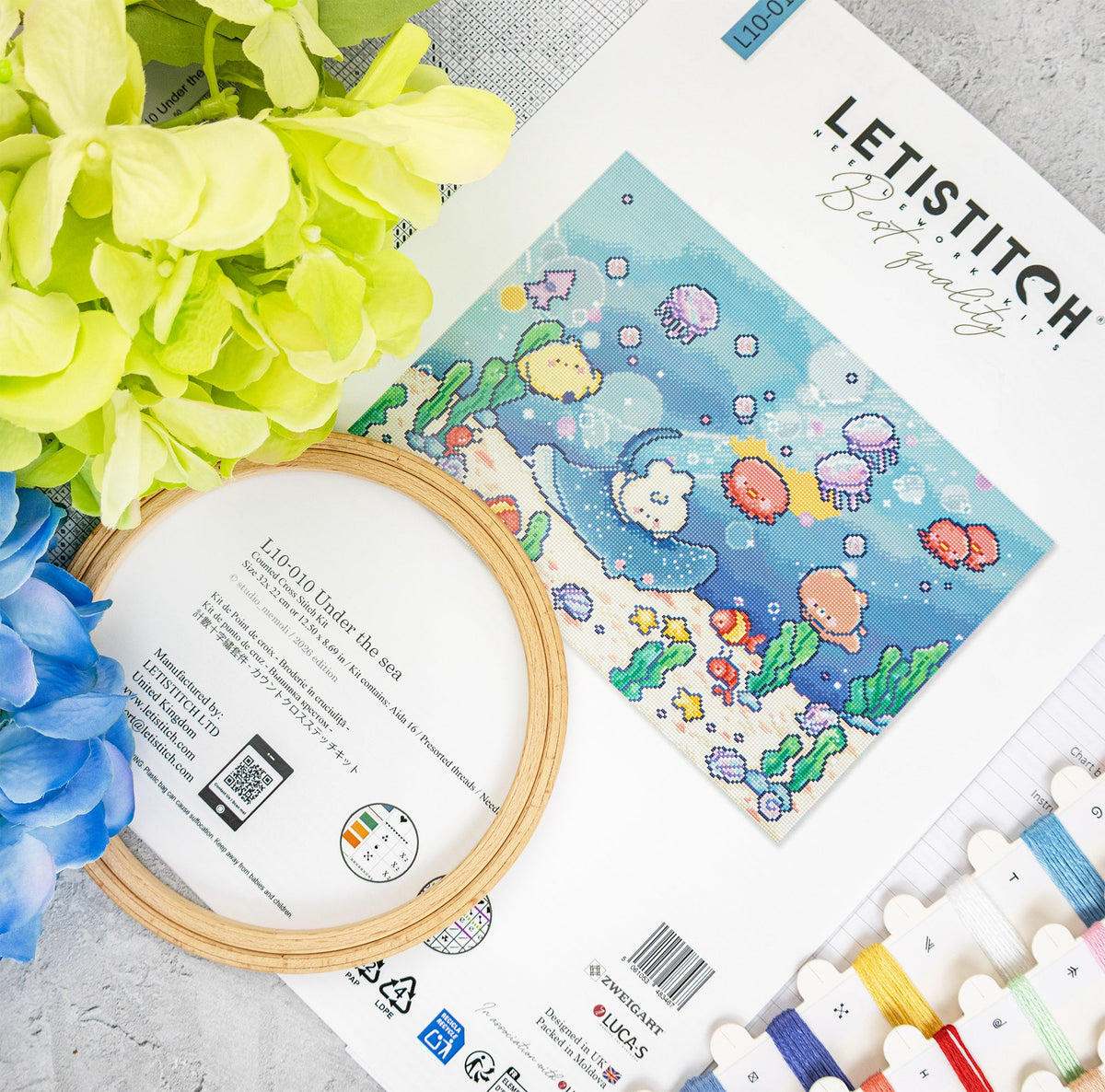 Presentación del kit Letistitch L10-010 Under the Sea