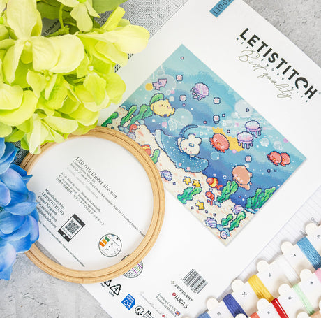 Presentación del kit Letistitch L10-010 Under the Sea