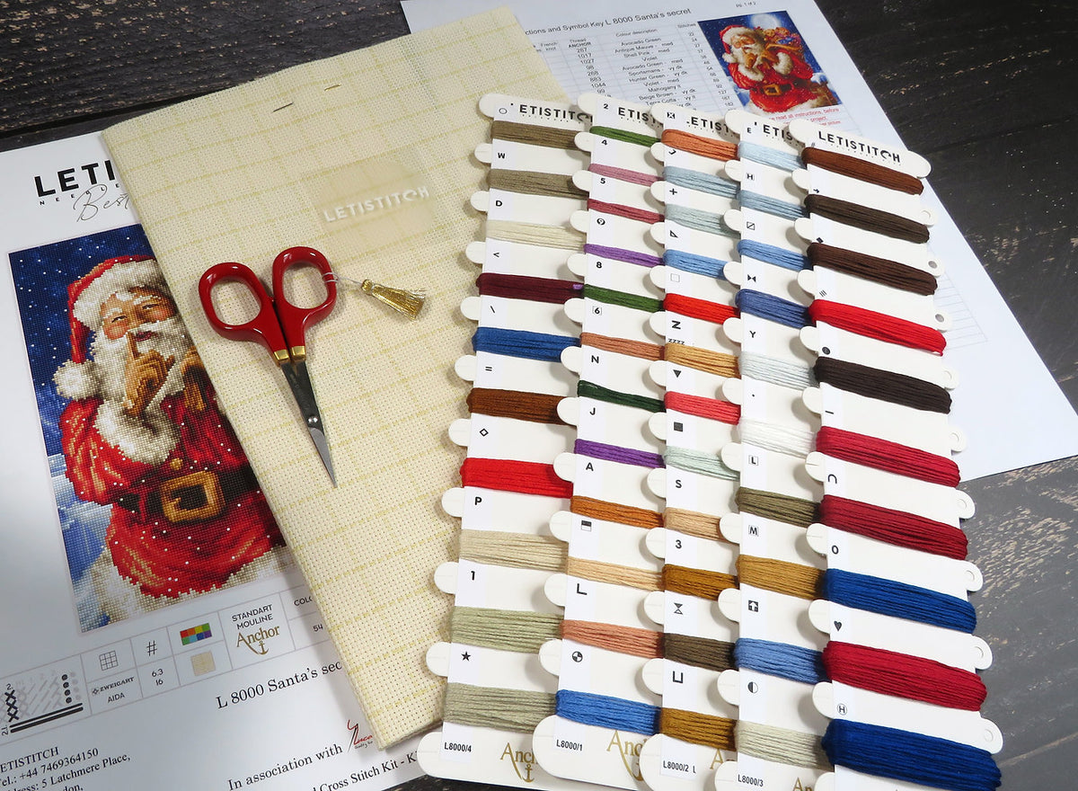 Esquema y carta de colores del kit – El Secreto de Santa