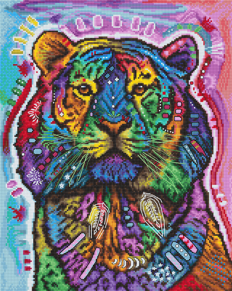 Kit de punto de cruz Tigre Curioso de Letistitch, 32x25 cm
