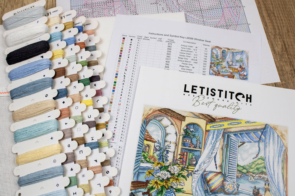 Esquema y carta de colores del kit – Asiento en la Ventana