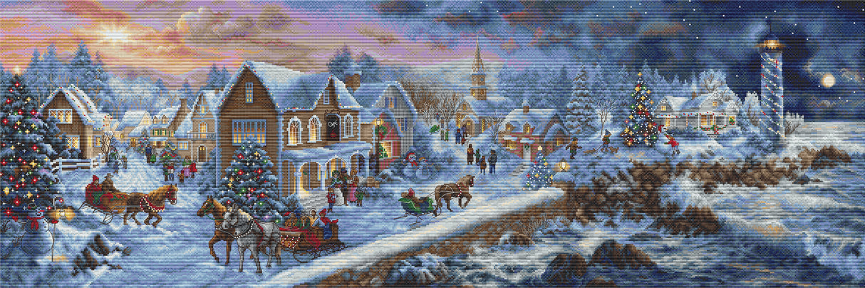 Holiday at Seaside Cross Stitch Kit - L8007 by LETISTITCH