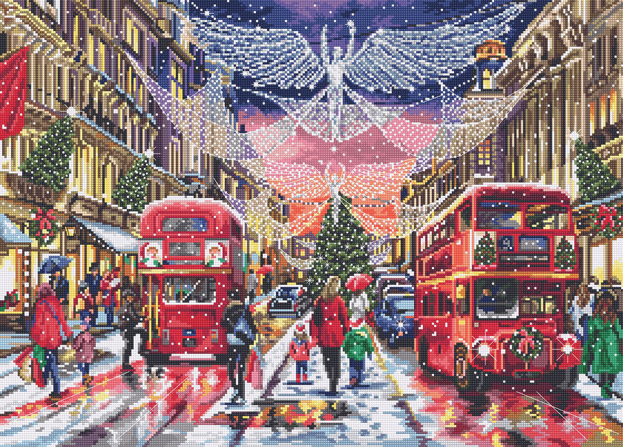 Kit de punto de cruz Regent Street, Londres de Letistitch, 40x30 cm