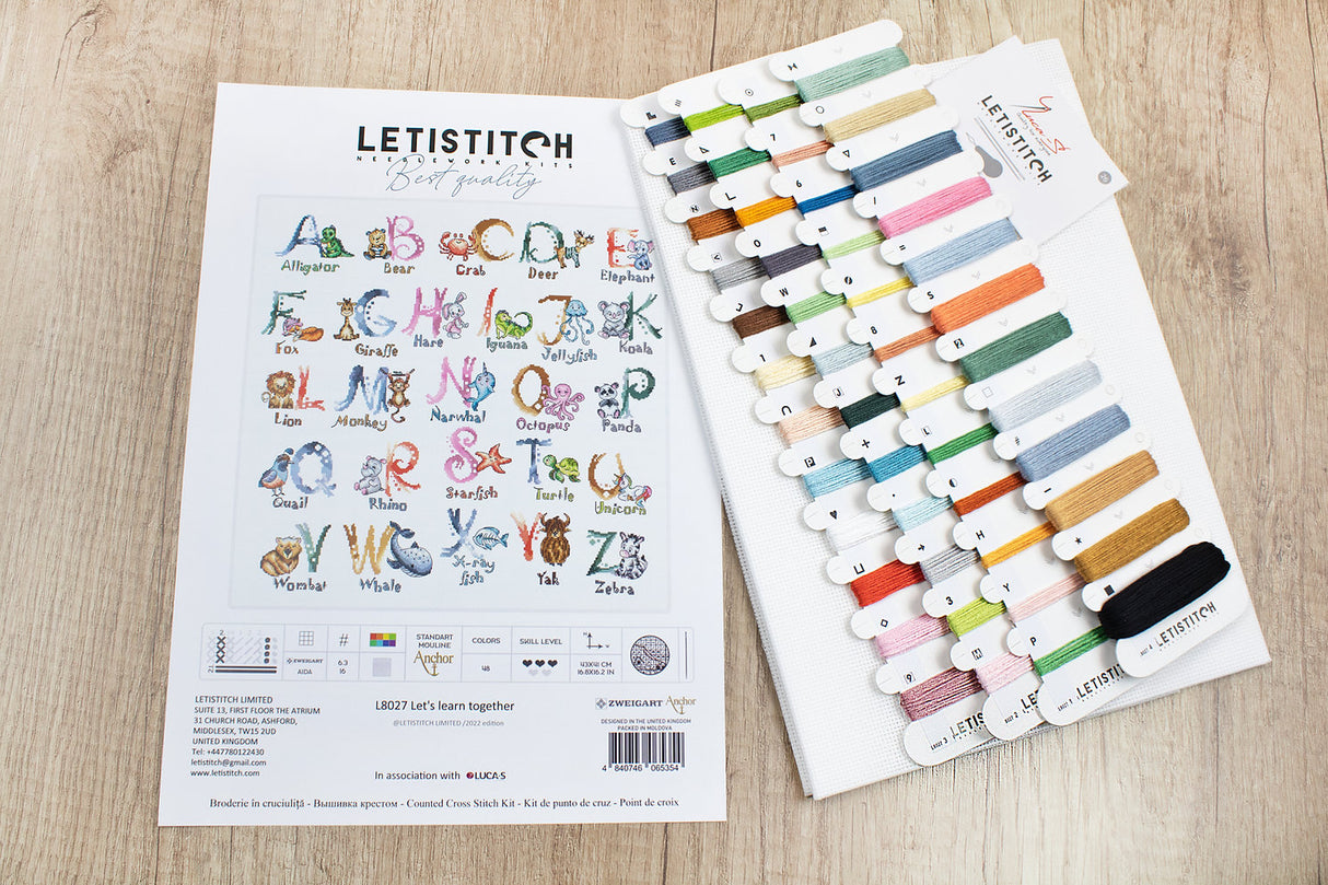 L8027 Apprenons ensemble - LETISTITCH - Kit de point de croix